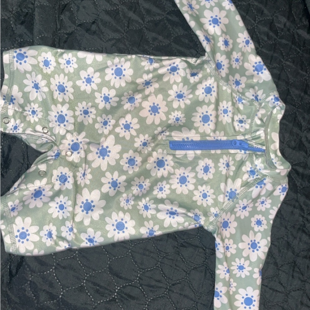 Floral Baby swimsuit with Zipper